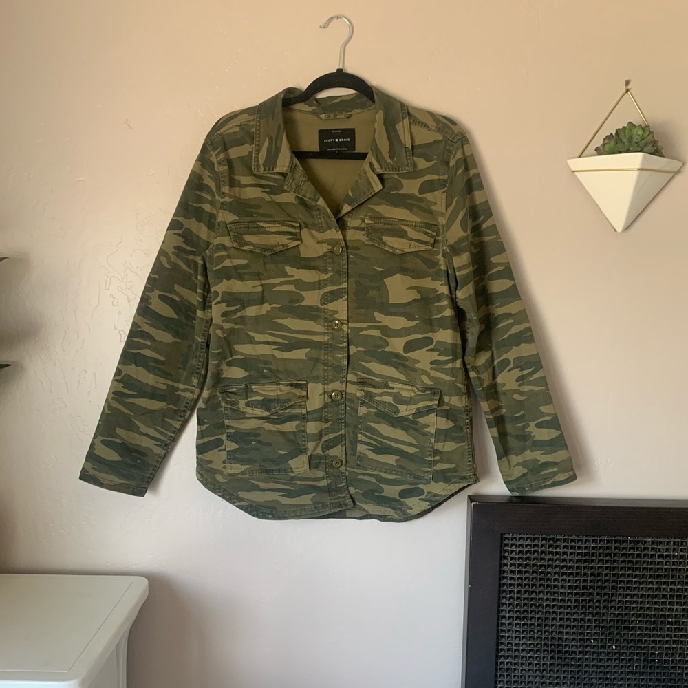 Lucky Brand camo print utility jacket